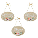 Kuber Industries Door Decor Panel|Wall Hanging Wooden Frame Board-Pack of 3 (Cream)